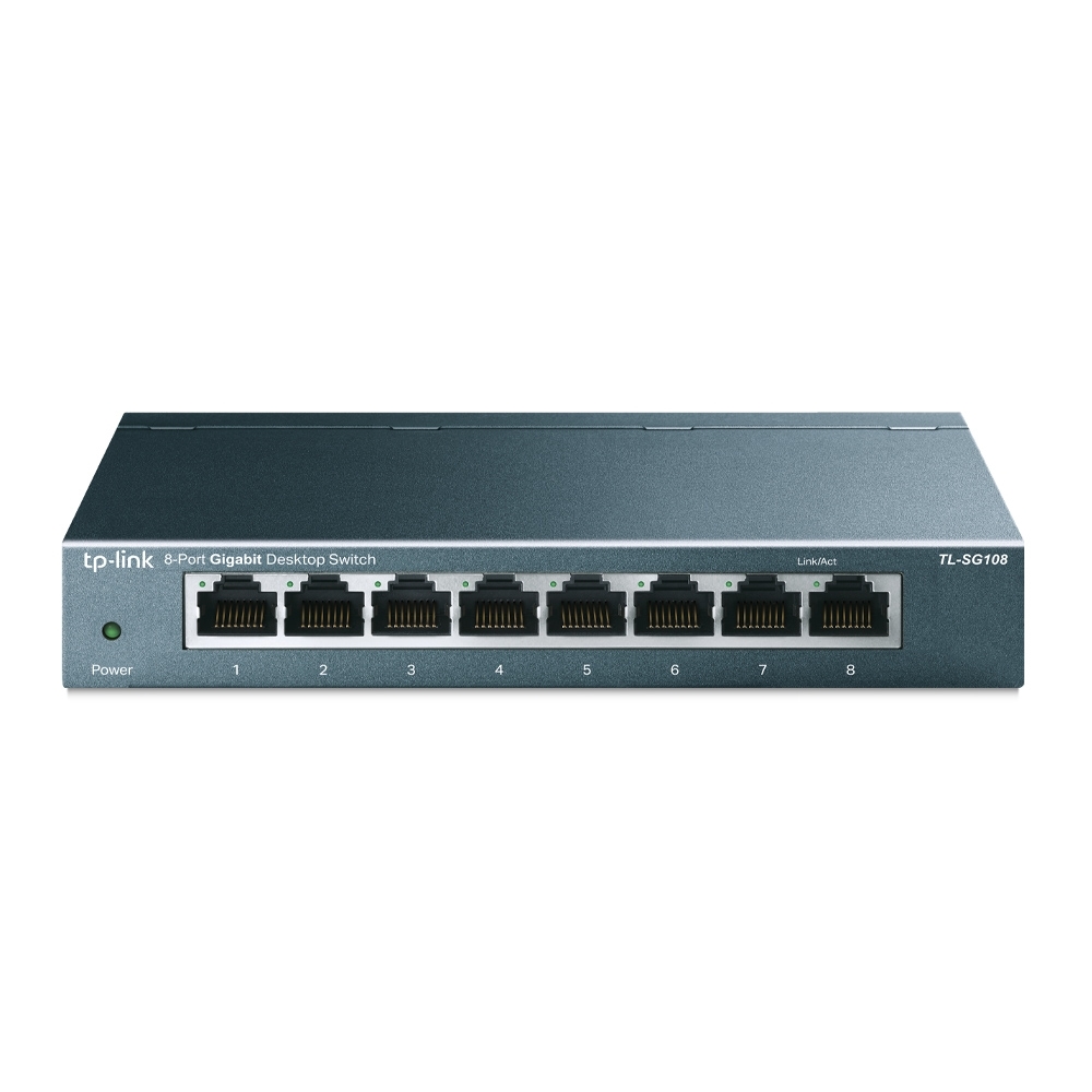 

Коммутатор TP-Link TL-SG108 TL-SG108 черный, TL-SG108