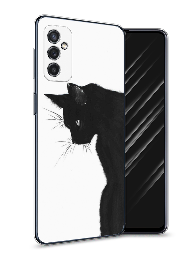 

Чехол Awog на Samsung Galaxy M52 / Самсунг M52 "Black cat", Черный;белый, 2104350-1