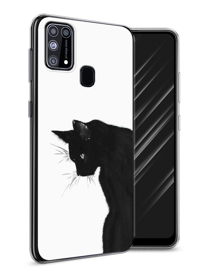 

Чехол Awog на Samsung Galaxy M31 / Самсунг M31 "Black cat", Черный;белый, 2100750-1