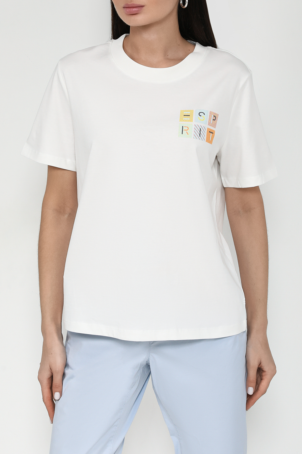 

Футболка женская Esprit Casual 024EE1K331 белая M, Белый, 024EE1K331