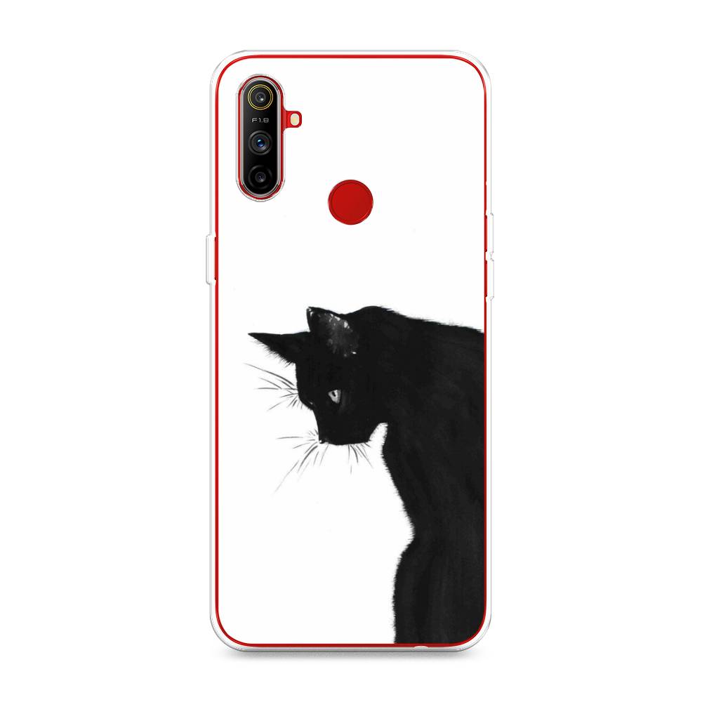 

Чехол Awog на Realme C3 "Black cat", Черный;белый, 253050-1