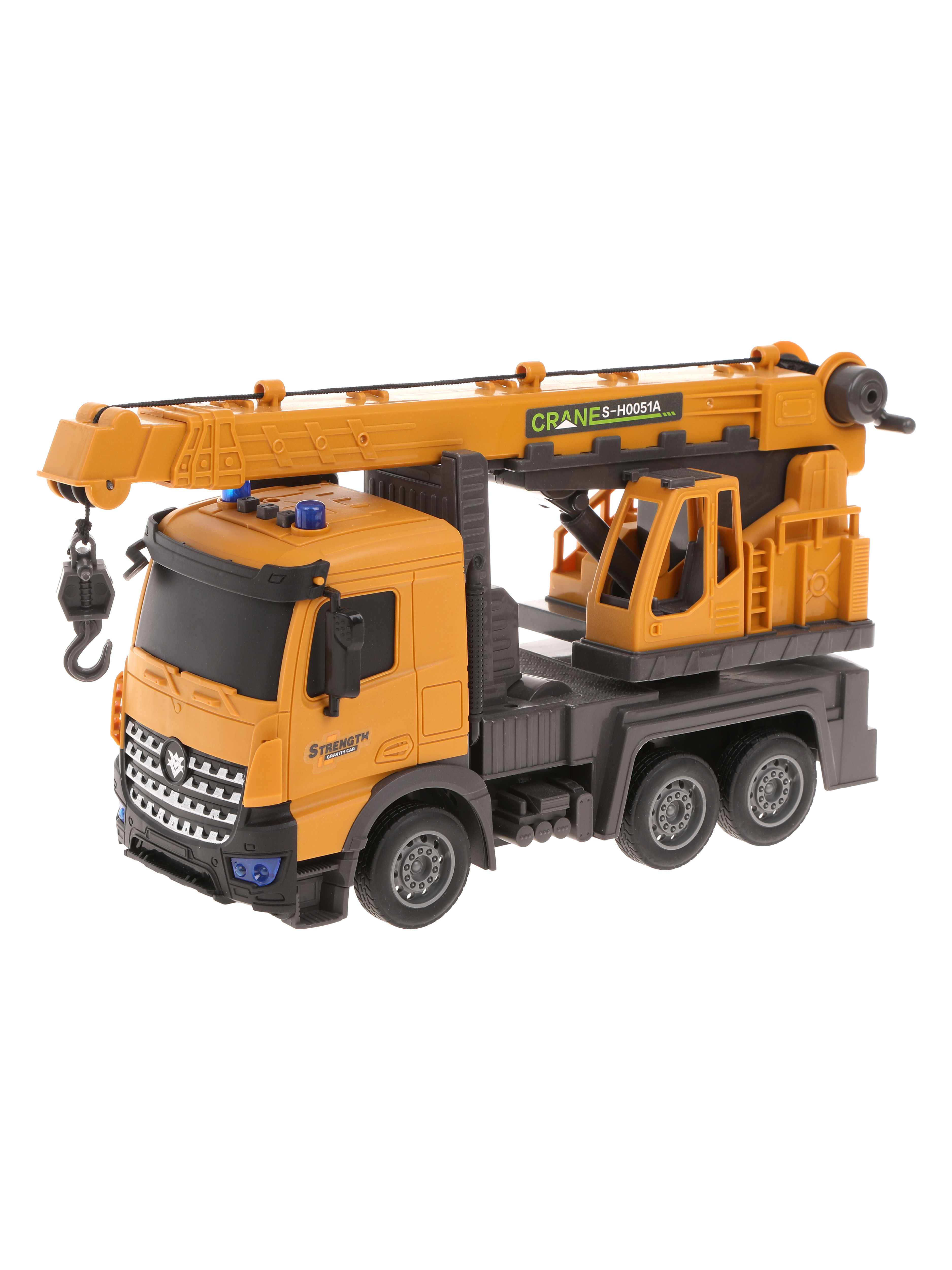 

Машина инерционная Автокран Наша Игрушка, свет, звук, 653078, Разноцветный