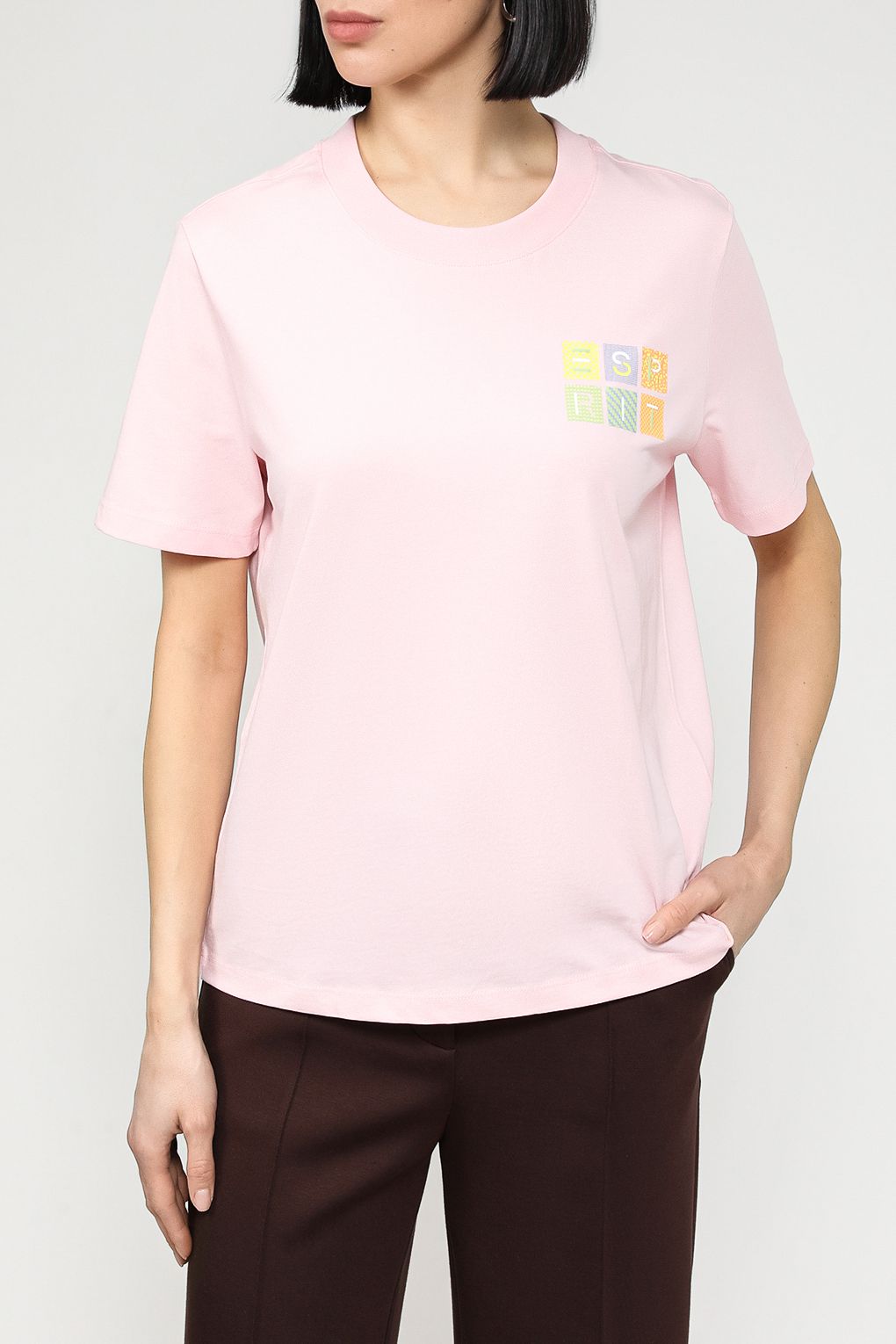 

Футболка женская Esprit Casual 024EE1K331 розовая L, Розовый, 024EE1K331