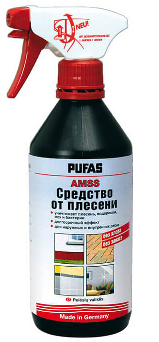 

PUFAS N142 средство от плесени для удаления водорослей, зеленого налета и плесени (0,5л)