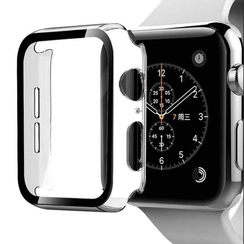 Противоударный чехол 360 для часов Apple Watch 44 мм прозрачный