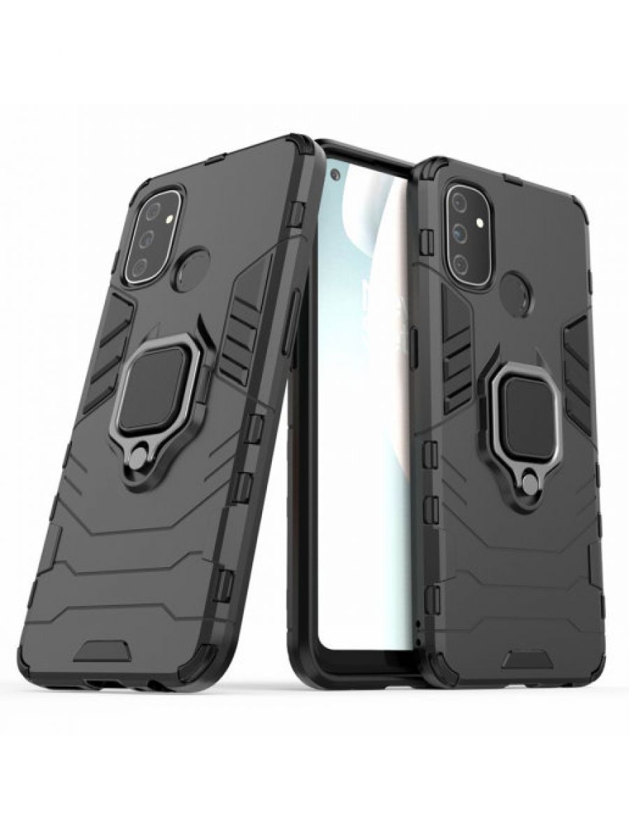 

Brodef Ring Противоударный чехол с кольцом для OnePlus Nord N100 черный