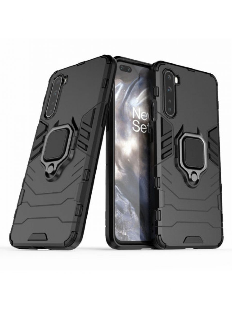 

Brodef Ring Противоударный чехол с кольцом для OnePlus Nord черный