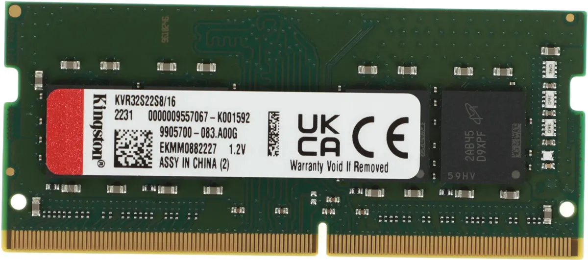 

Оперативная память Kingston ValueRAM (KVR32S22S8/16), DDR4 1x16Gb, 3200MHz, ValueRAM