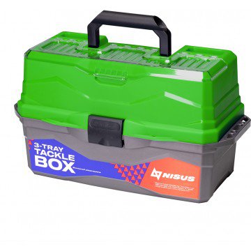 фото Ящик для снастей nisus tackle box трехполочный зеленый n-tb-3-g тонар