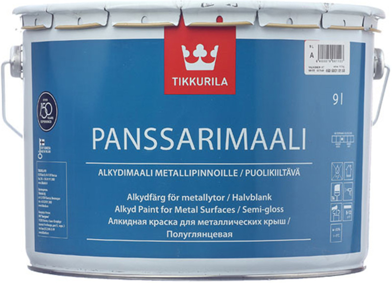 

TIKKURILA Panssarimaali base A алкидная краска антикоррозионная по металлу (9л)