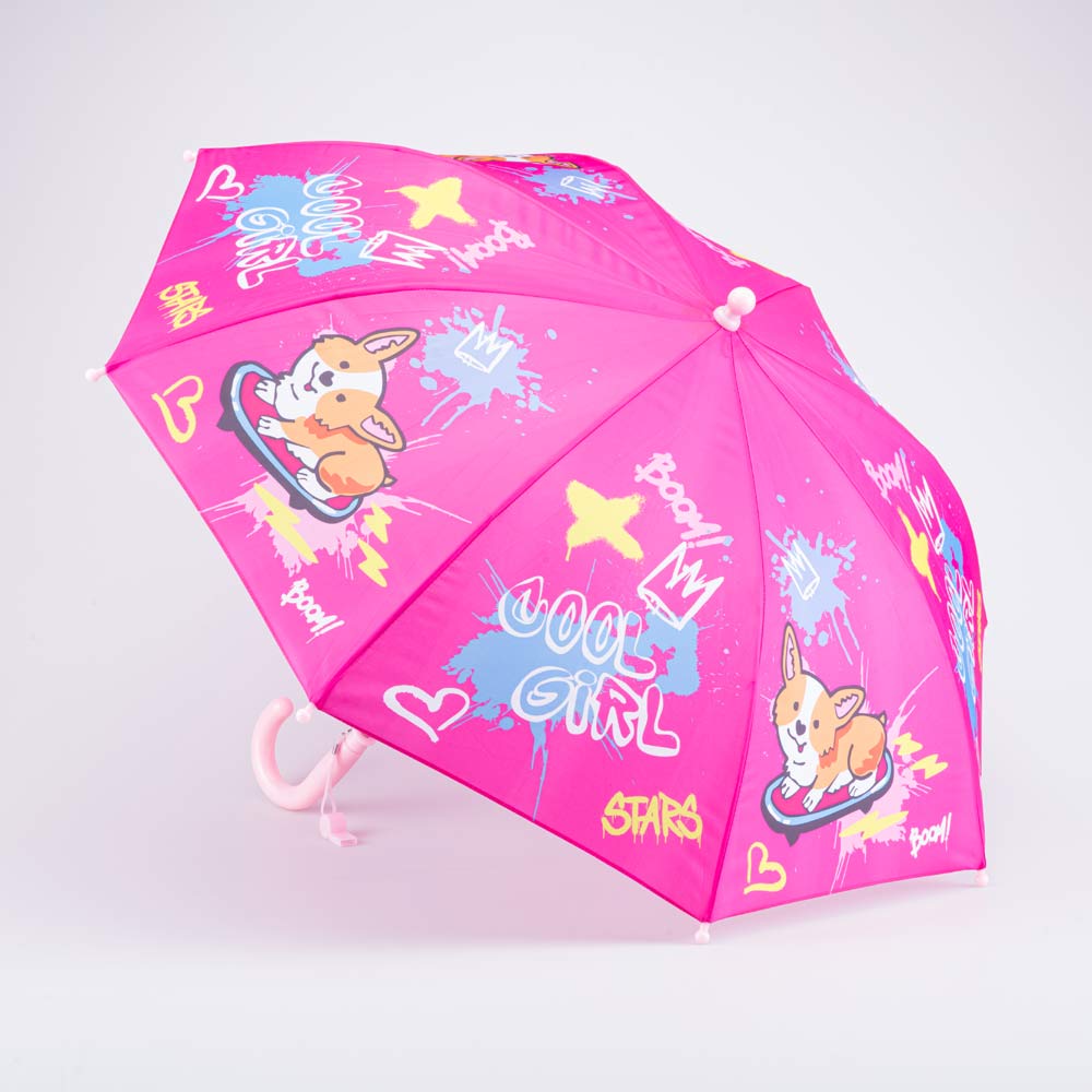 Зонт детский Котофей 03807186-40, розовый, детский