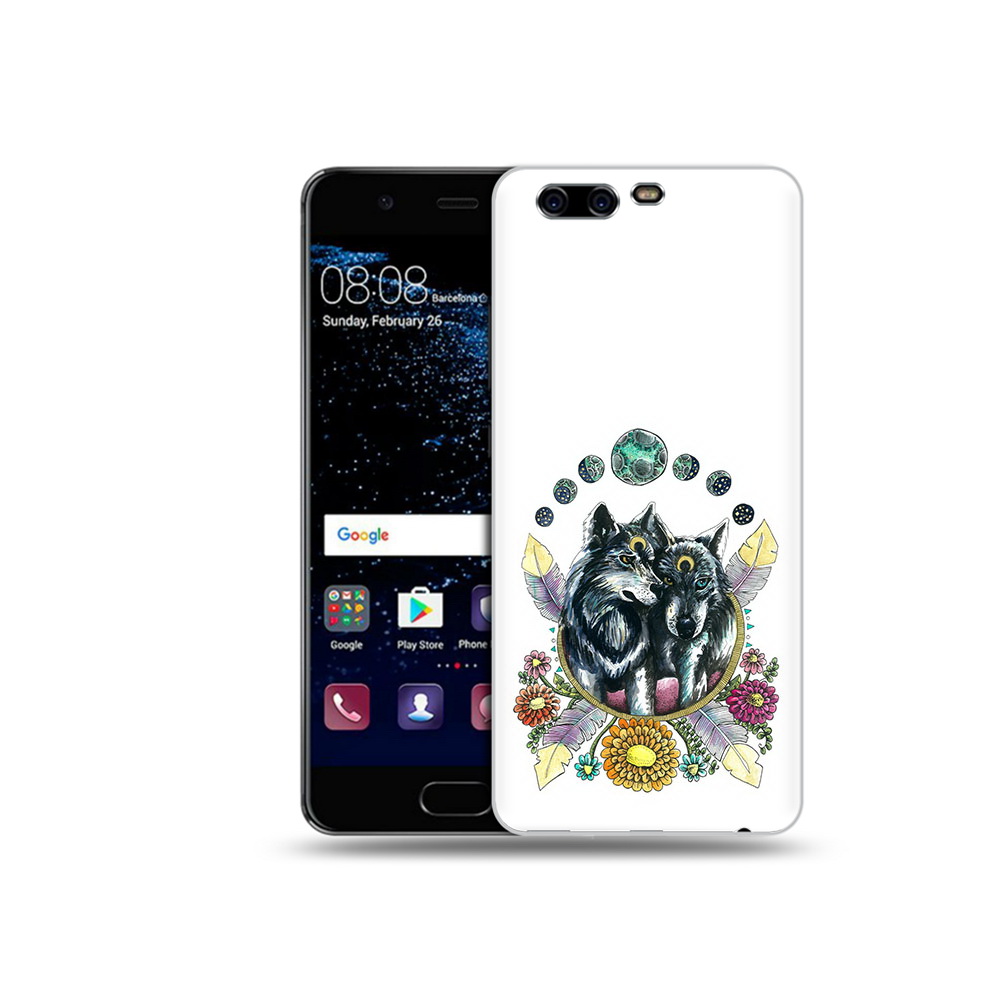 

Чехол MyPads Tocco для Huawei P10 красивые волки абстракция (PT60870.50.408), Прозрачный, Tocco