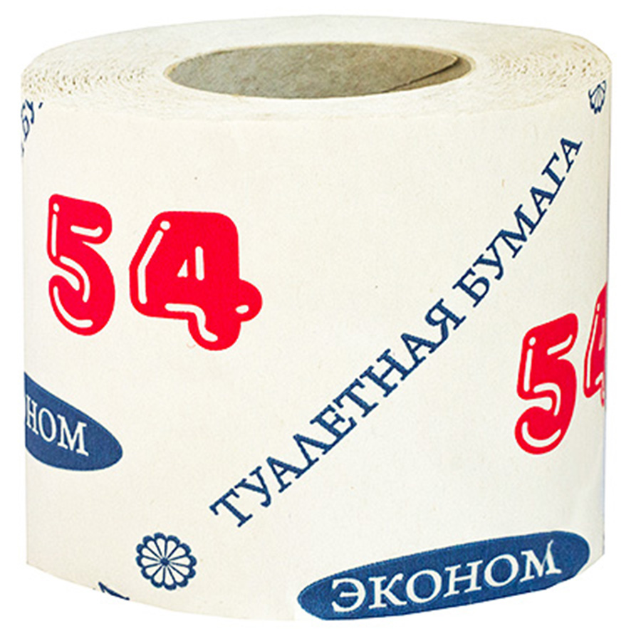 

Бумага туалетная однослойная, 50 г, Белый