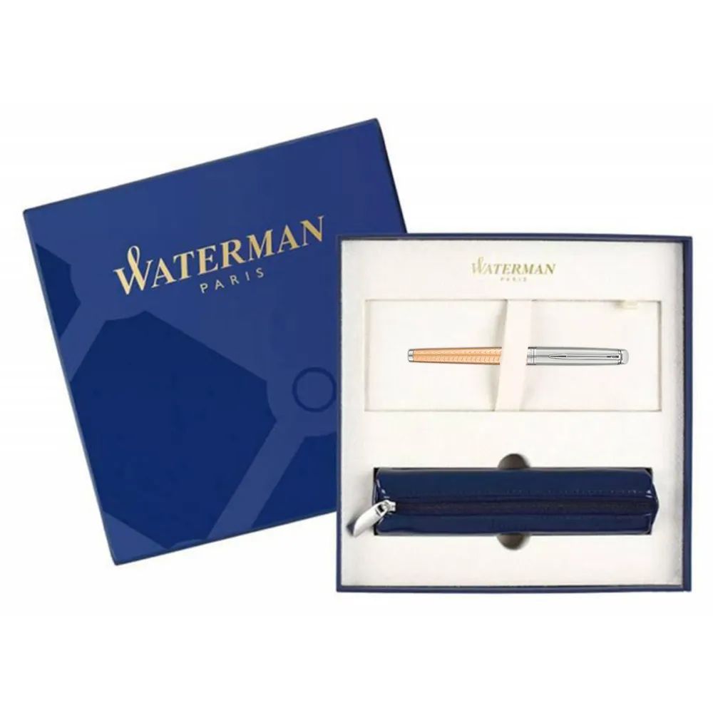 

Подарочный набор Ручка роллер Waterman Hemisphere Deluxe Rose Wave с чехлом на молнии, 2043235cover2