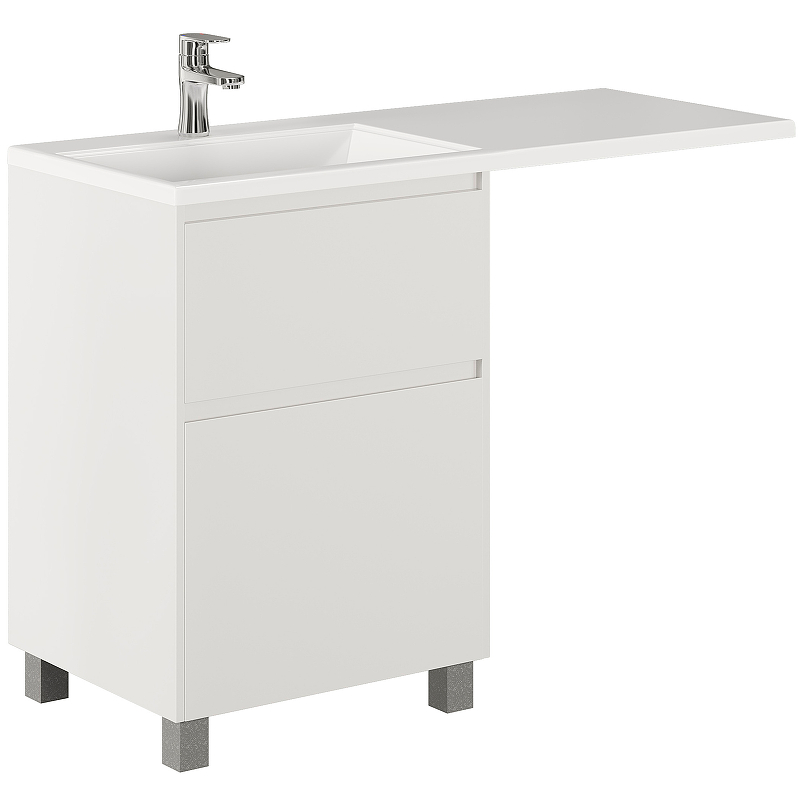 

Тумба с раковиной Creto Cafor 110 L 19-W110L Белый глянец