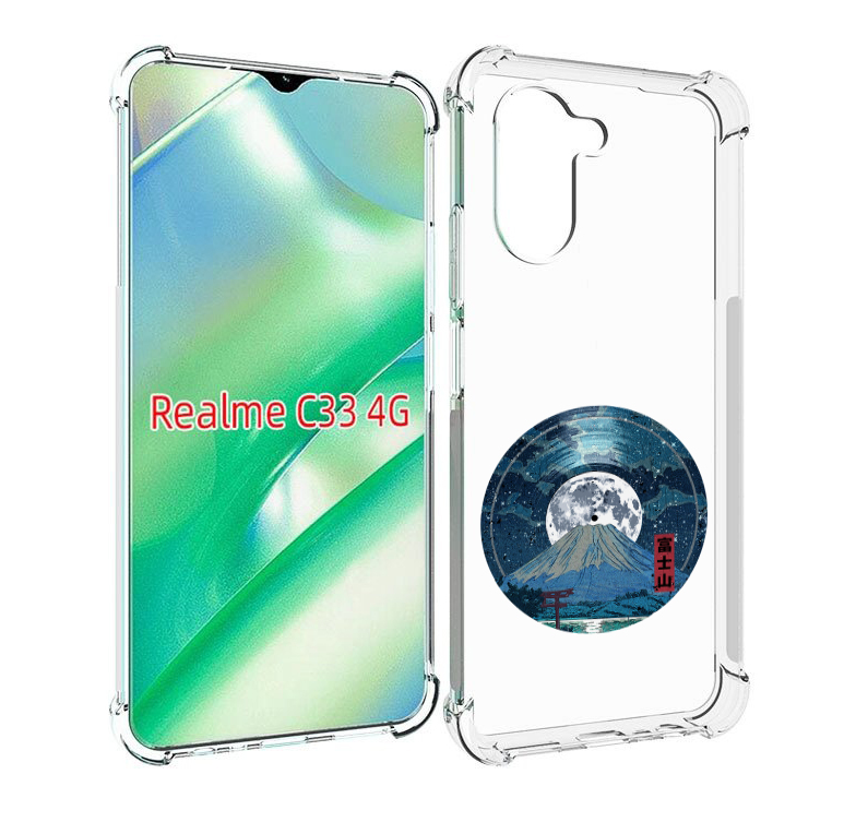 

Чехол MyPads нарисованная виниловая гора с луной для Realme C33 4G, Прозрачный, Tocco