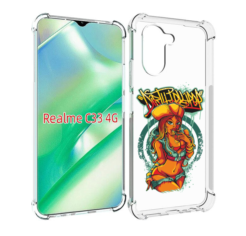 

Чехол MyPads нарисованная девушка комикс для Realme C33 4G, Прозрачный, Tocco