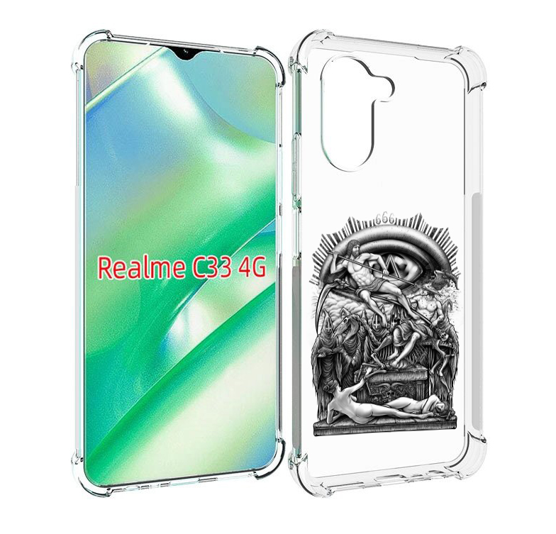 

Чехол MyPads оракул черно белый для Realme C33 4G, Прозрачный, Tocco