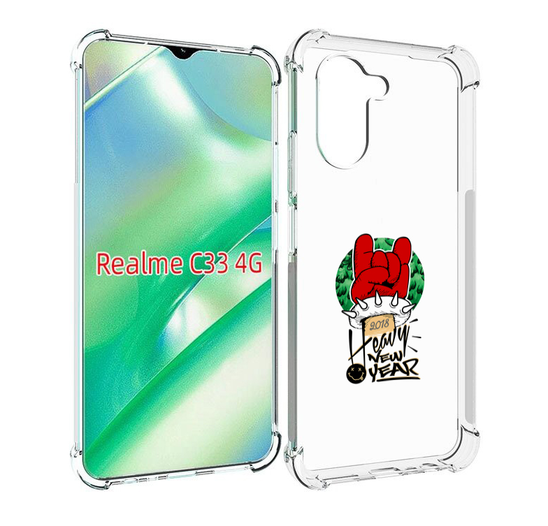 

Чехол MyPads Гангстер новый год для Realme C33 4G, Прозрачный, Tocco