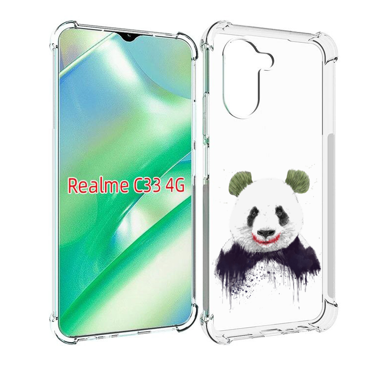 

Чехол MyPads панда джокер для Realme C33 4G, Прозрачный, Tocco