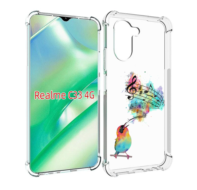 

Чехол MyPads певчая птичка для Realme C33 4G, Прозрачный, Tocco