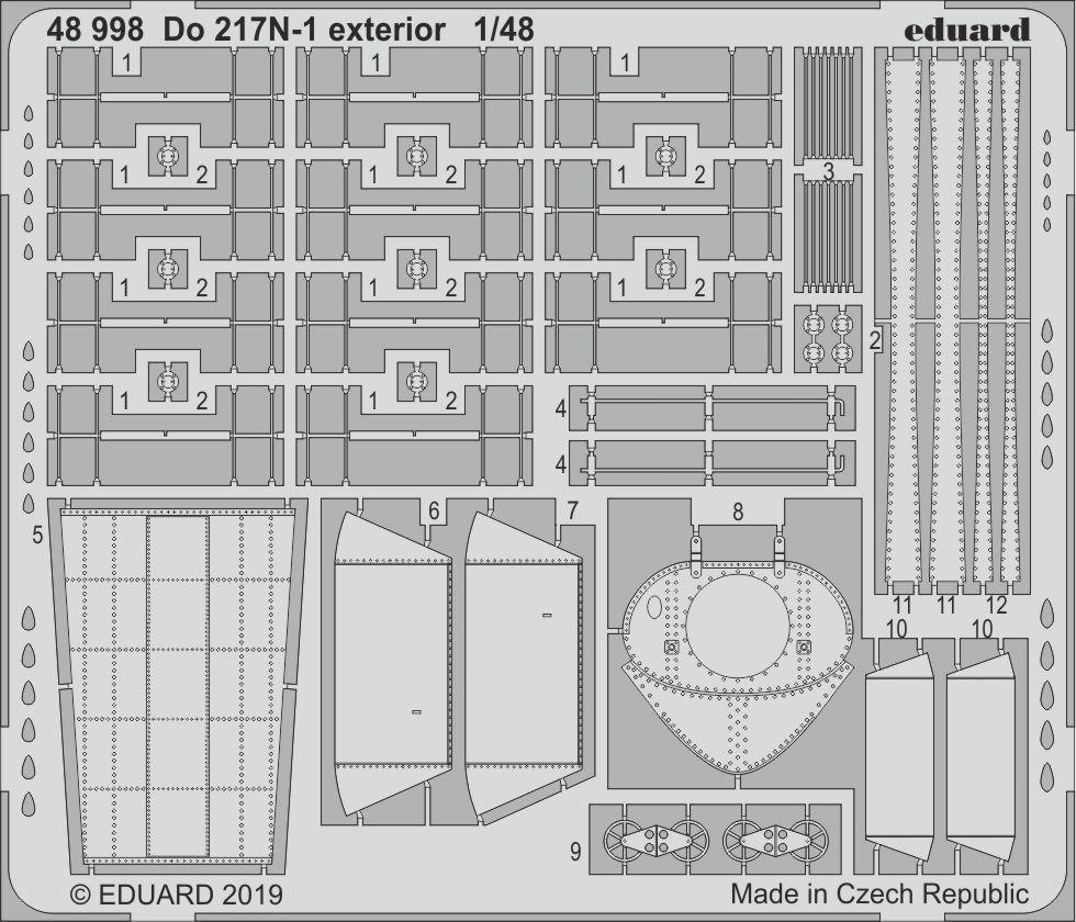 

Фототравление Eduard 48998 Do 217N-1 экстерьер 1/48, Однотонный
