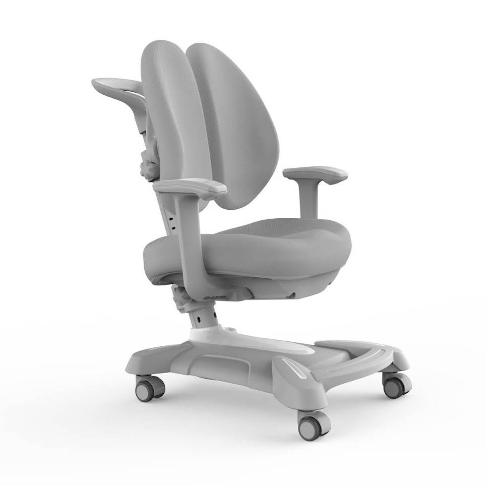 Растущее детское кресло с подлокотником и подставкой для ног, FUNDESK, Bellis Grey