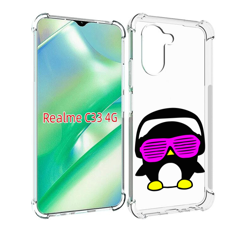 

Чехол MyPads пингвин для Realme C33 4G, Прозрачный, Tocco