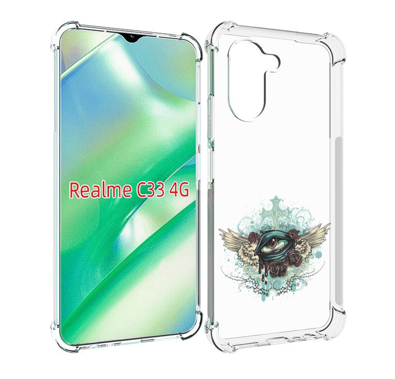 

Чехол MyPads плачущий глаз с крыльями для Realme C33 4G, Прозрачный, Tocco