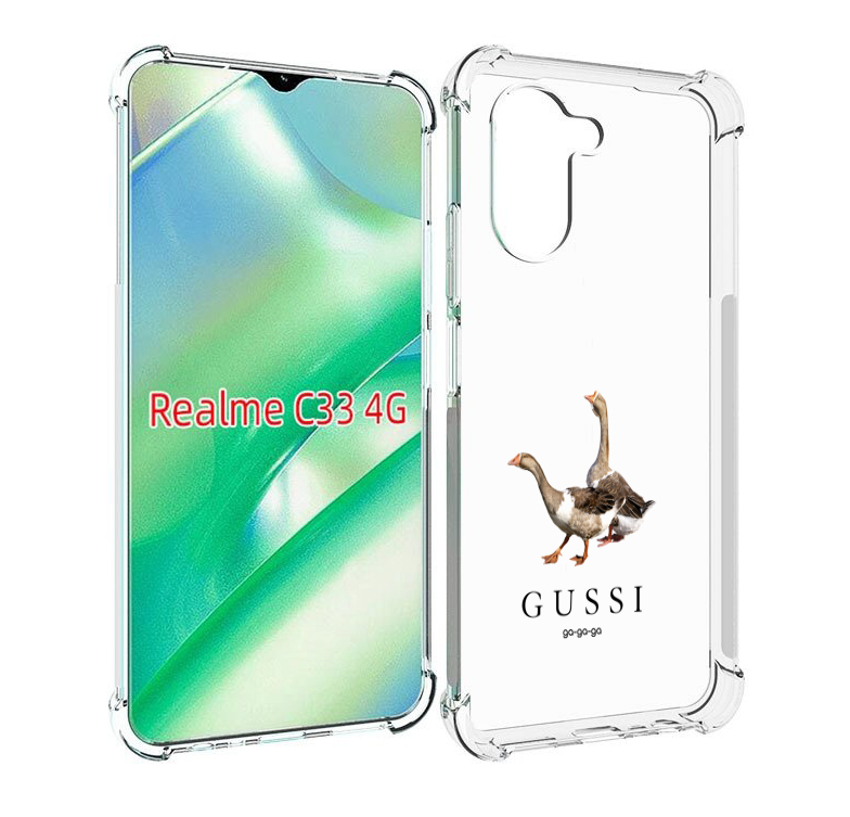 

Чехол MyPads Гусси бренд для Realme C33 4G, Прозрачный, Tocco