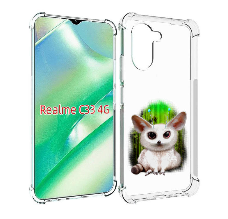 фото Чехол mypads пушистое животное для realme c33 4g