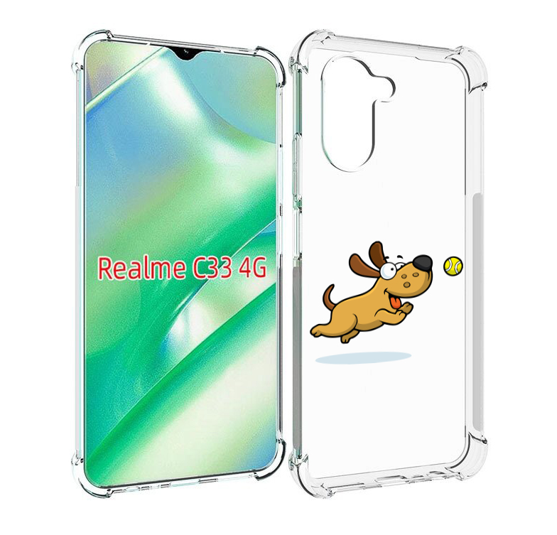 

Чехол MyPads пёсик для Realme C33 4G, Прозрачный, Tocco