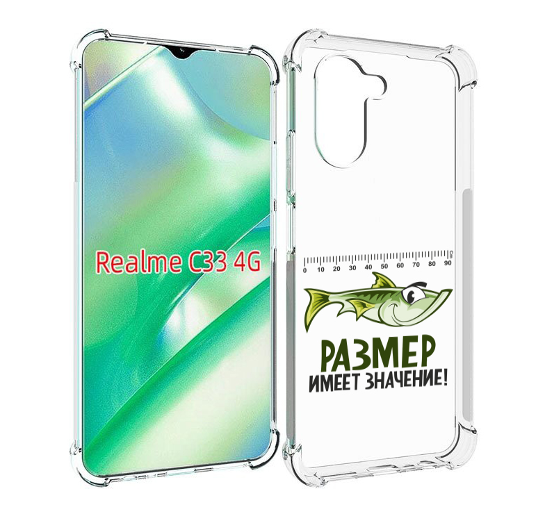 

Чехол MyPads размер не имеет значения для Realme C33 4G, Прозрачный, Tocco