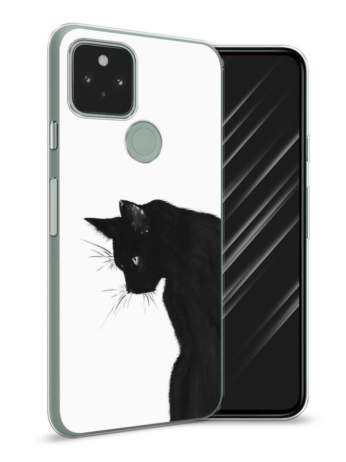 

Чехол Awog на Google Pixel 5A "Black cat", Черный;белый, 271050-1