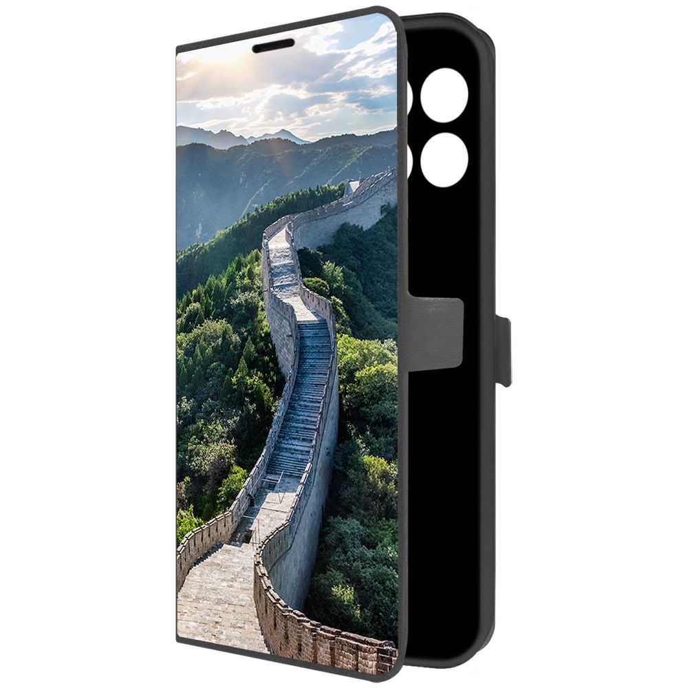 

Чехол-книжка Krutoff Eco Book для Honor X6 Китай, Великая Стена (черный)