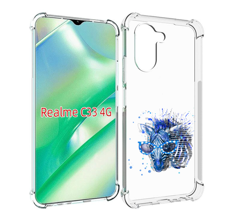 

Чехол MyPads расплывчатая зебра для Realme C33 4G, Прозрачный, Tocco