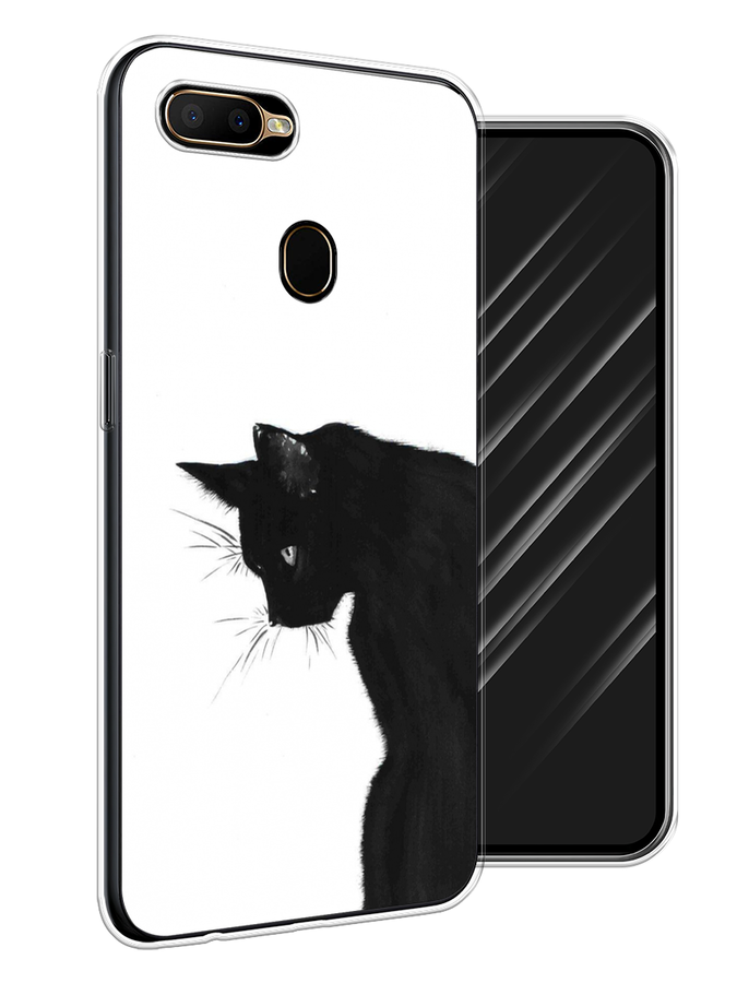 

Чехол Awog на Oppo A5s "Black cat", Черный;белый, 252350-1