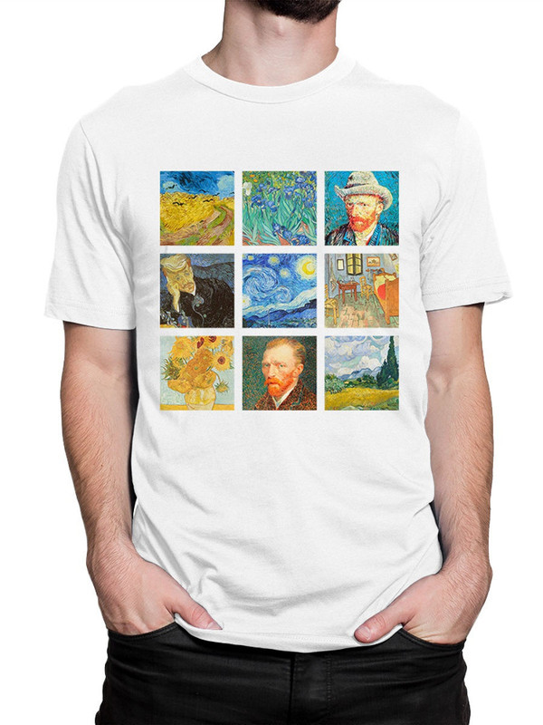 

Футболка мужская Dream Shirts Ван Гог белая L, Белый, Ван Гог