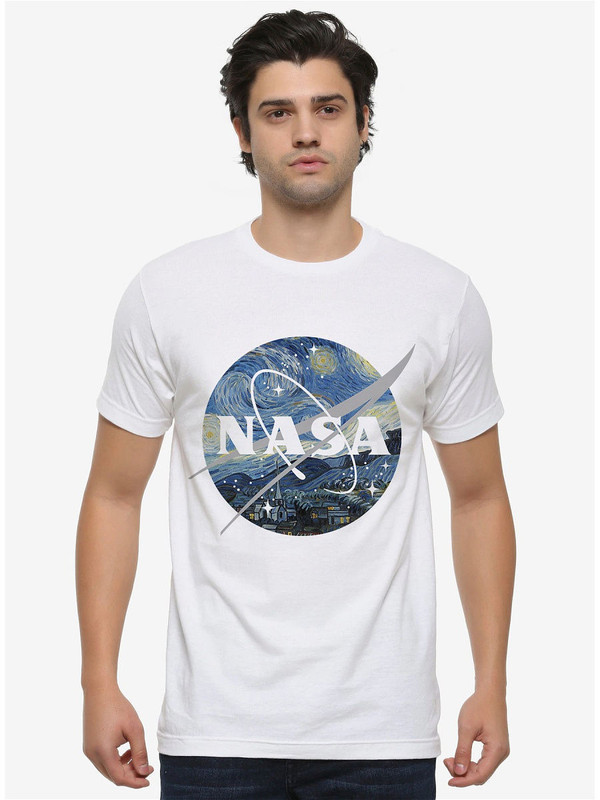 фото Футболка мужская звездная ночь nasa dream shirts белая xs