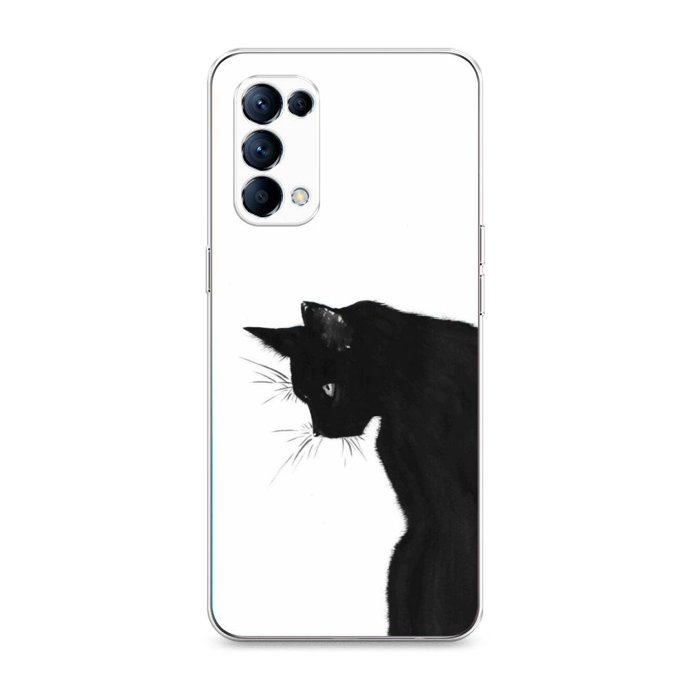 

Чехол Awog на Oppo Reno 5 "Black cat", Черный;белый, 255250-1