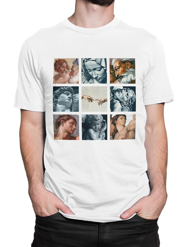 

Футболка мужская Dream Shirts Микеланджело белая L, Белый, Микеланджело