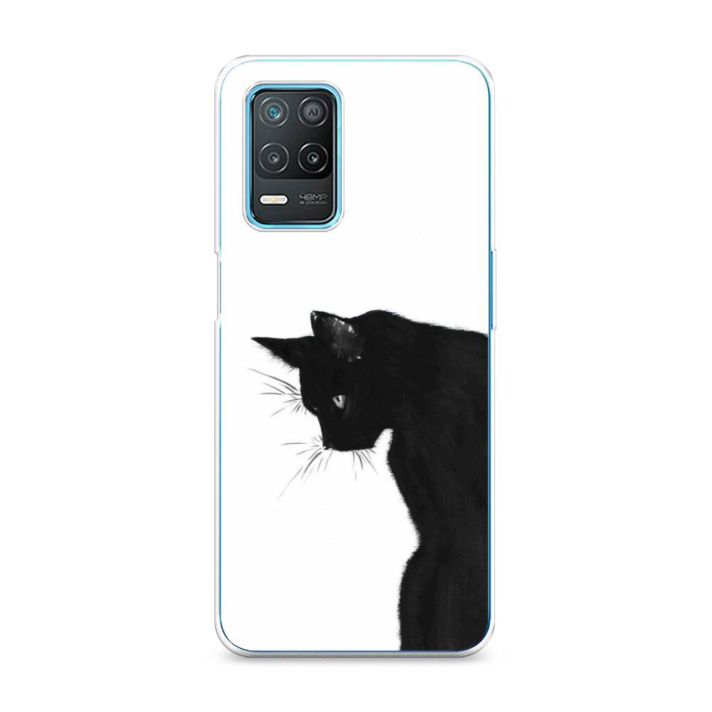 

Чехол Awog на Realme 8 5G "Black cat", Черный;белый, 257050-1