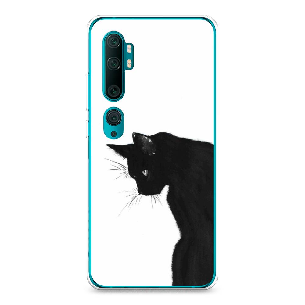 

Чехол Awog на Xiaomi Mi Note 10/Mi Note 10 Pro "Black cat", Черный;белый, 37350-1