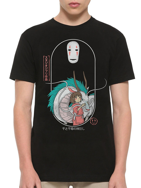 фото Футболка мужская унесенные призраками (студия гибли) dream shirts черная xs