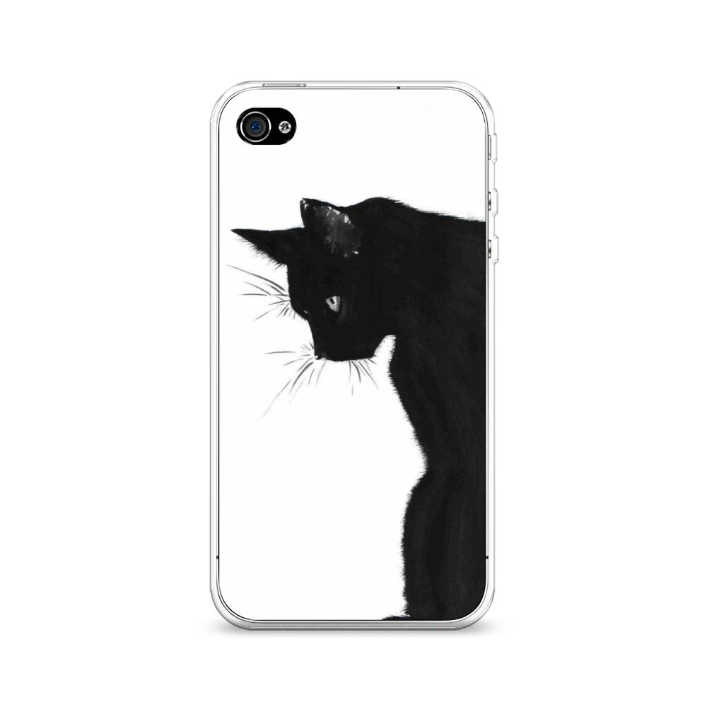 

Чехол Awog на Apple iPhone 4/4S / Айфон 4/4S "Black cat", Черный;белый, 10150-1