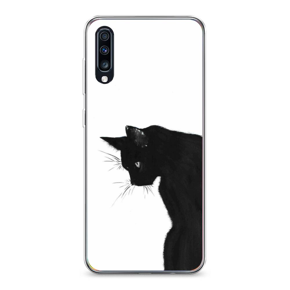 

Чехол Awog на Samsung Galaxy A70 "Black cat", Черный;белый, 28150-1