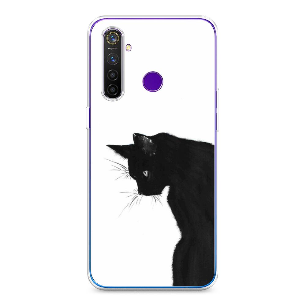 

Чехол Awog на Realme 5 Pro "Black cat", Черный;белый, 251650-1