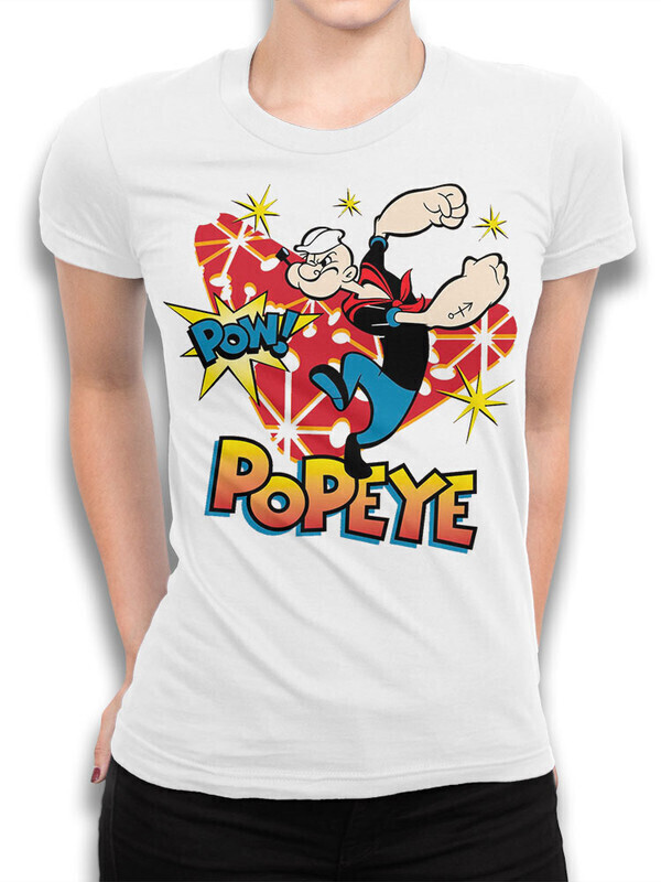 

Футболка женская Dream Shirts Попай Моряк Женская 50009041 белая 3XL, "Попай Моряк" Женская 50009041