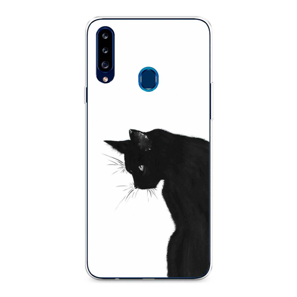 

Чехол Awog на Samsung Galaxy A20s / Самсунг A20s "Black cat", Черный;белый, 2100850-1