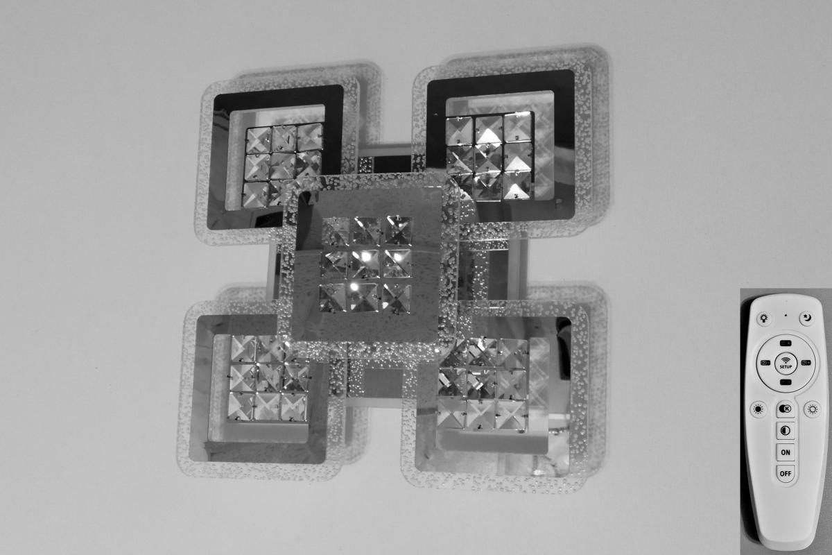 

19288/4+1 - GL CR led (150W+16W) люстра